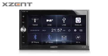 XZENT X-107 – 2 Din Autoradio für Autos und Reisemobile, Multimediasystem mit 6,75“ / 17,1 cm Touchscreen